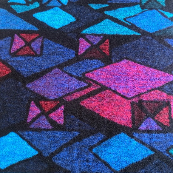 Biederlack Geometric Patterned in Black and Blue blanket - Picture 5 of 10